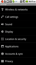 The Settings Menu